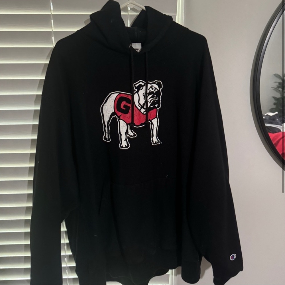 Champion Black UGA GEORGIA Hoodie XXL